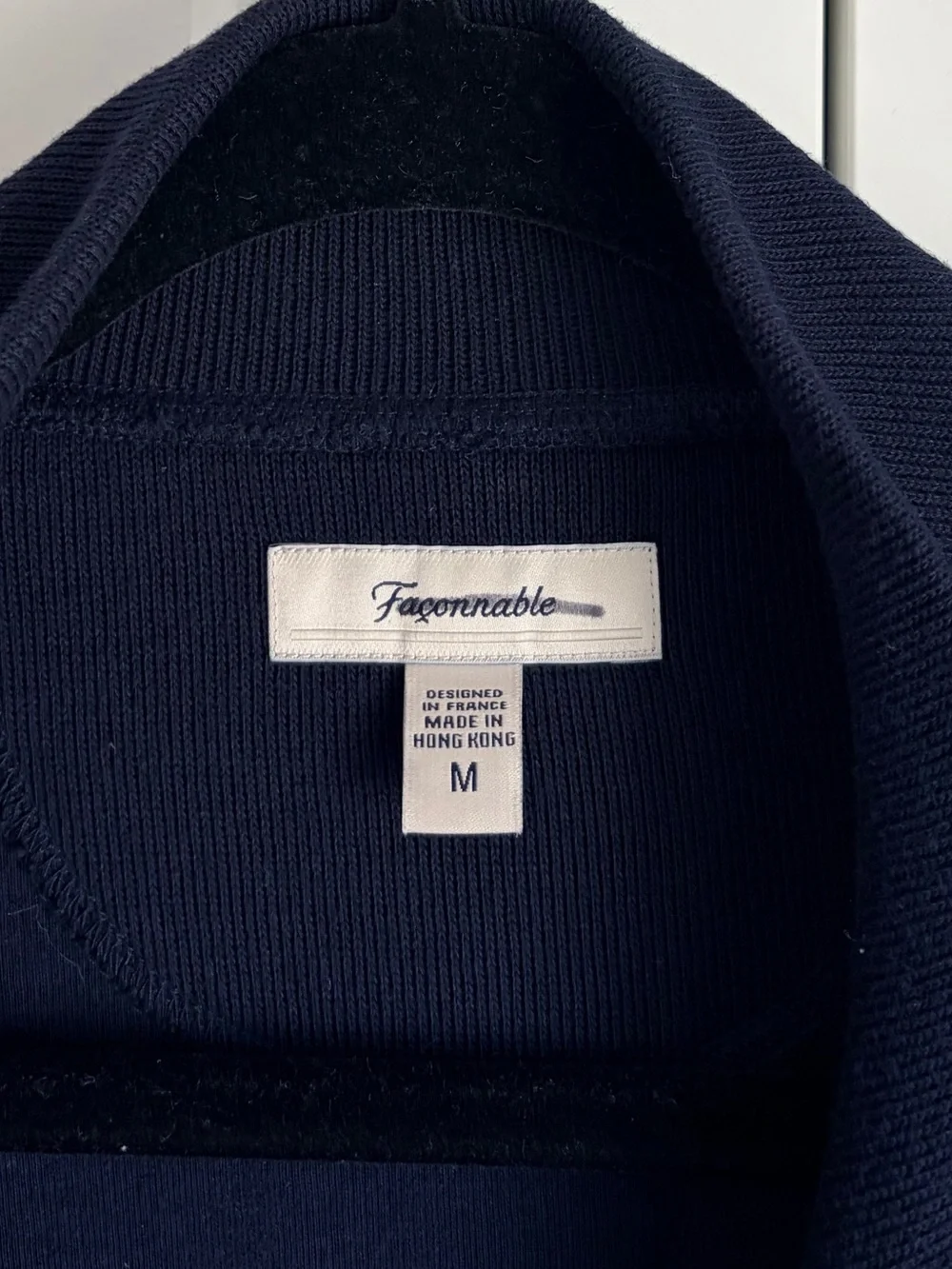Faconnable Men's Navy Full-Zip Knit Jacket | M